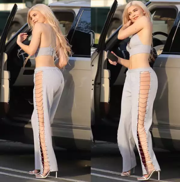 Photos: Kylie Jenner flaunts her stunning figure in racy grey co-ords